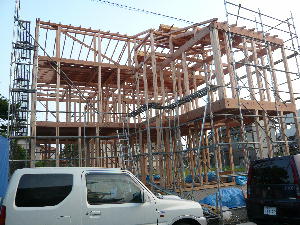 静岡市のコンパイル建築設計事務所　Ｋ邸　上棟６